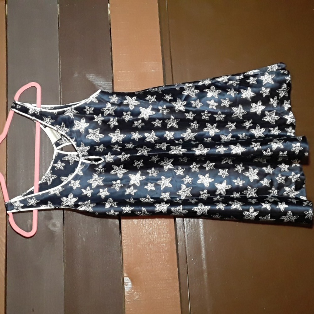 NWOT Small Coldwater Creek Beautiful Blue With White Starfish Keyhole Lingerie